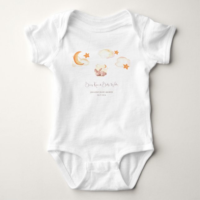 Body Para Bebé Bunny Dreams Neutral Baby Shower (Anverso)