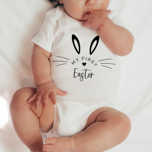 Body Para Bebé Bunny Face My First Easter Baby Bodysuit (Subido por el creador)