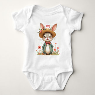 Body Para Bebé Bunny gris lindo