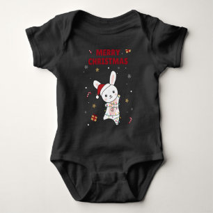 Body Para Bebé Bunny Merry Christmas Winter Animals Rabbits