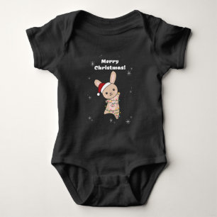 Body Para Bebé Bunny Merry Christmas Winter Animals Rabbits Baby