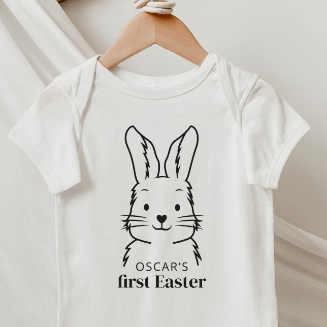 Body Para Bebé Bunny My First Easter Name Baby Bodysuit (Subido por el creador)