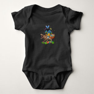 Body Para Bebé Bunny Newfoundland Dog Riding Dinosaur Easter