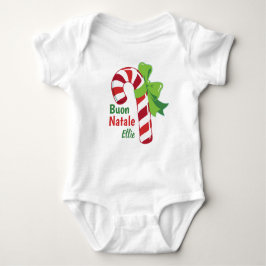 Body Para Bebé Buon Natale Candy Cane Babu Bodysuit