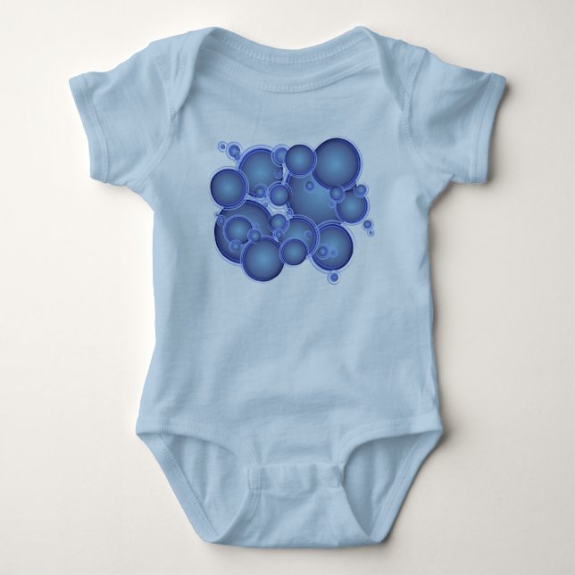 Body Para Bebé burbujas azules (Anverso)