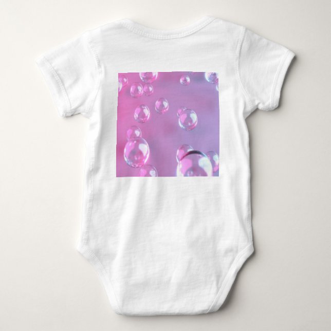 Body Para Bebé Burbujas rosadas (Reverso)