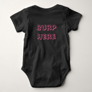 Body Para Bebé "Burp Here" rosado