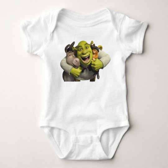 Body Para Bebe Burro Shrek Y Puss En Botas Zazzle Es