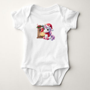 Body Para Bebé Buscando Navidades Unicornio