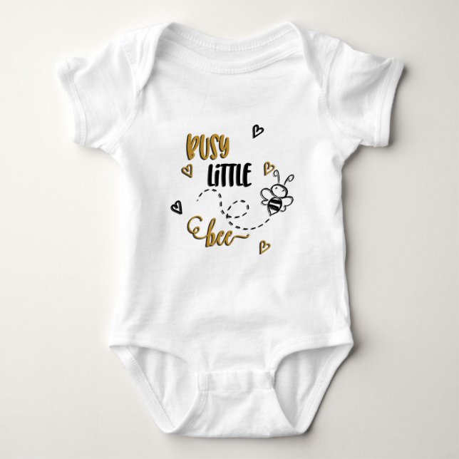 Body Para Bebé Busy Little Bee Baby Bodysuit (Anverso)