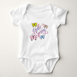Body Para Bebé Butfly Hello Spring