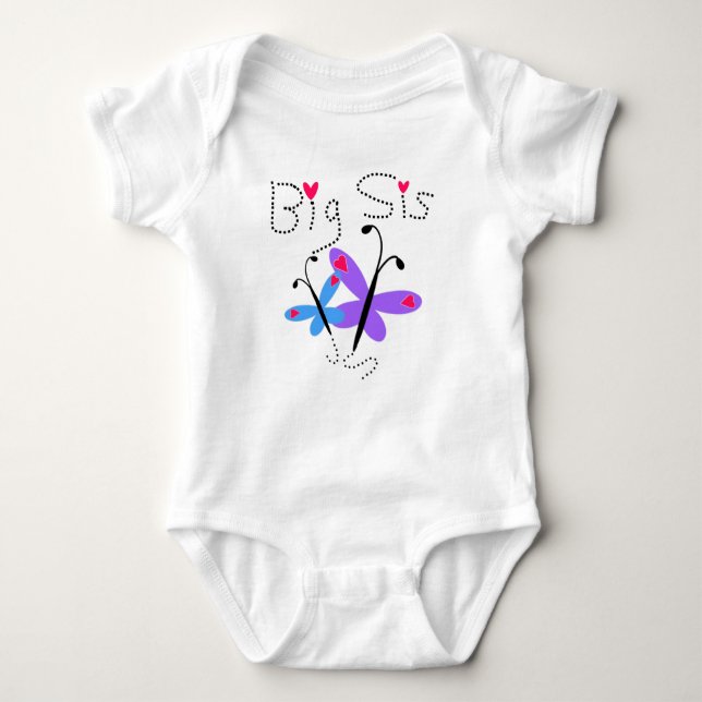 Body Para Bebé Butterflies Big Sis (Anverso)