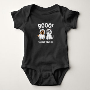 Body Para Bebé Buu No Puedes Comerme Perros Y Gatos Divertido Hal