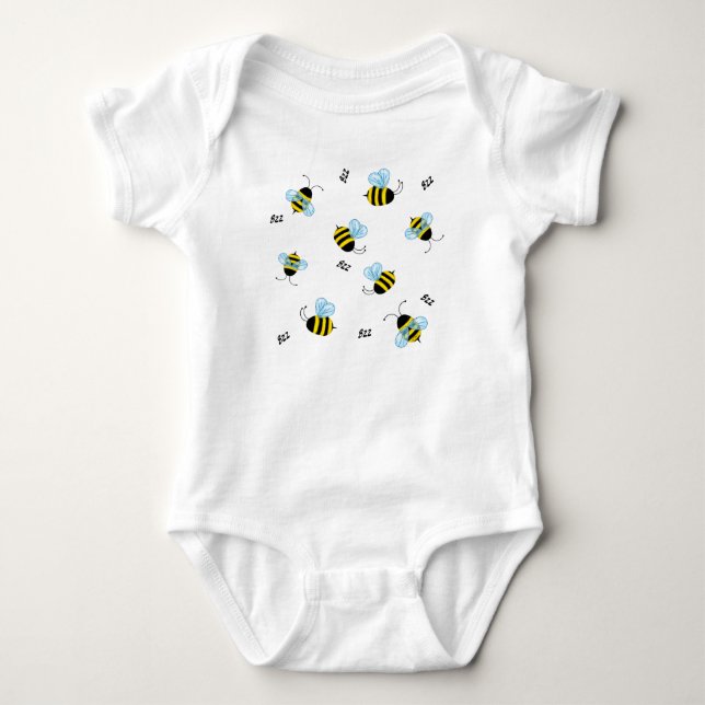 Body Para Bebé Buzzing Bees Cute Bugs (Anverso)