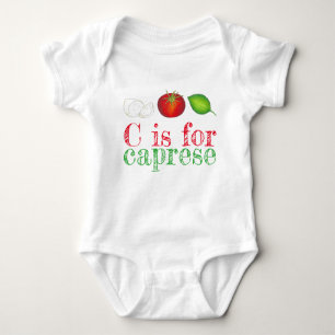 Body Para Bebé C es para CAPRESE Mozzarella Tomato Basil Italiano