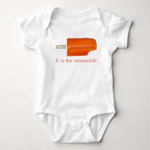 Body Para Bebé C es para Creamsicle Cream Cream Popsicle Naranja