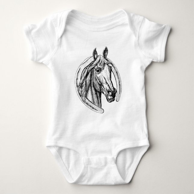Body Para Bebé Caballo afortunado (Anverso)