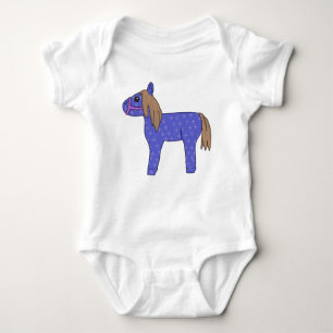 Body Para Bebé caballo azul