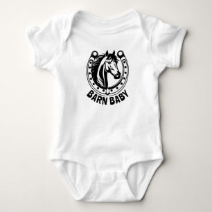 Body Para Bebé Caballo de Bebé de Granero