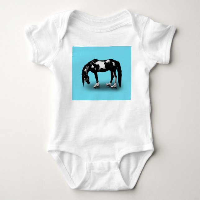 Body Para Bebé Caballo del patinador (Anverso)