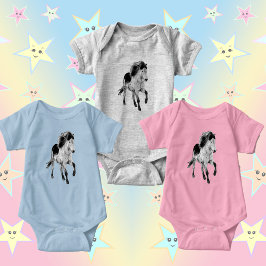 Body Para Bebé Caballo islandés en movimiento