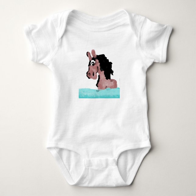 Body Para Bebé Caballo lindo  (Anverso)