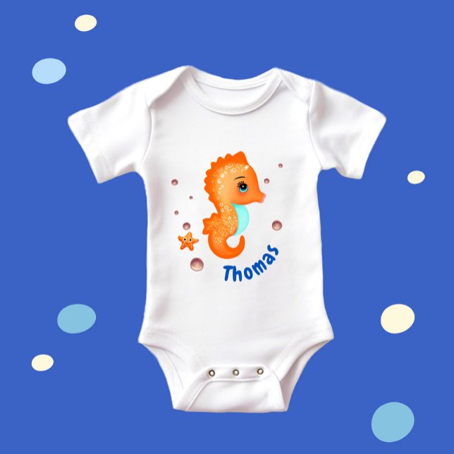 Body Para Bebé Caballo marino naranja (Subido por el creador)