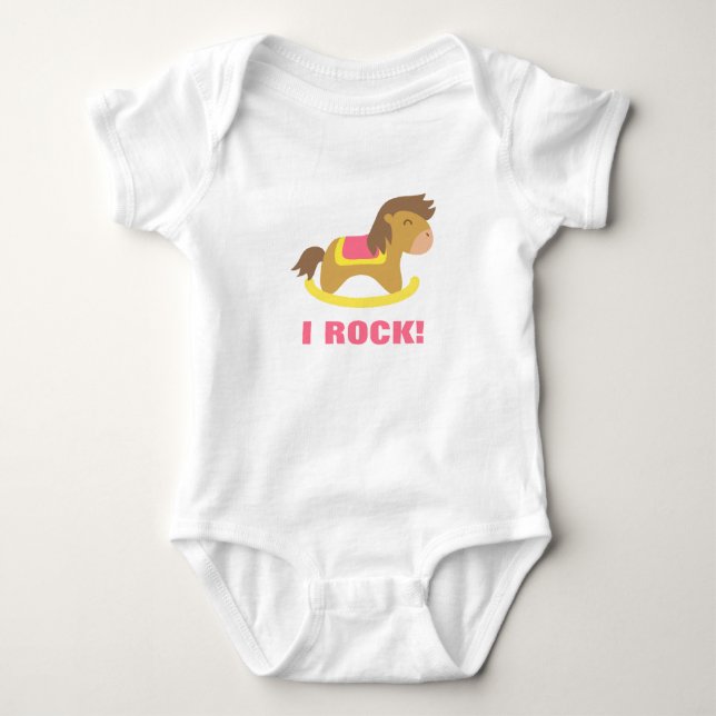 Body Para Bebé Caballo Mecedor de Bebé, Yo Mecreo, Para Bebés (Anverso)