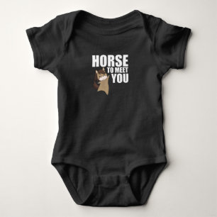 Body Para Bebé Caballo para conocerte pony lindo jinete de caball
