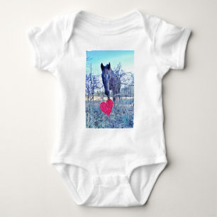 Body Para Bebé Caballo y corazón