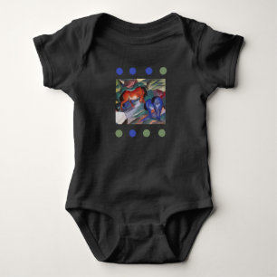 Body Para Bebé Caballos Rojo y Azul