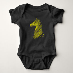 Body Para Bebé Cabeza de Caballo Abstracta – Camiseta de Arte de 