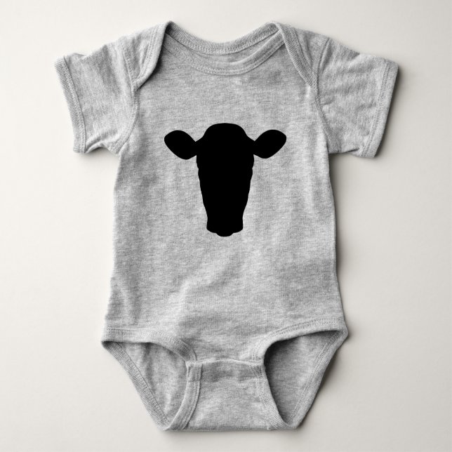 Body Para Bebé Cabeza de vaca Bebé Bodysuit (Anverso)