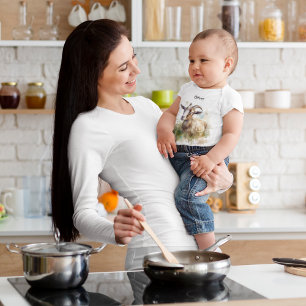 Body Para Bebé Cabra de granja acuarela, personalizado