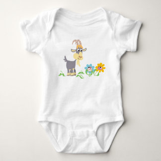 Body Para Bebé Cabra Personalizado y flores ropa para bebé