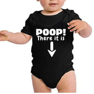 Body Para Bebé Caca ahí es divertido el traje de bebé