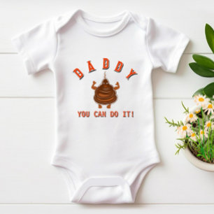 Body Para Bebé Caca marrón divertida
