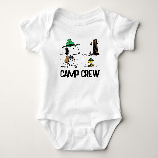 Body Para Bebé Cacahuetes | Camping Snoopy & Woodstock (Anverso)