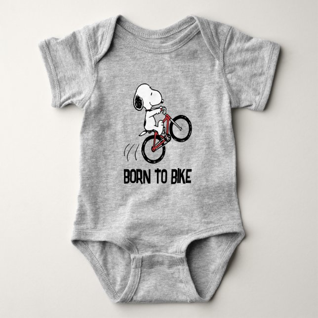 Body Para Bebé Cacahuetes | Rueda de bicicleta Snoopy (Anverso)