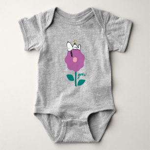 Body Para Bebé Cacahuetes   Silbato de flor de Snoopy y Woodstock