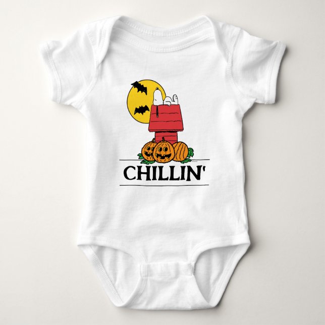 Body Para Bebé Cacahuetes | Snoopy Halloween Doghouse (Anverso)
