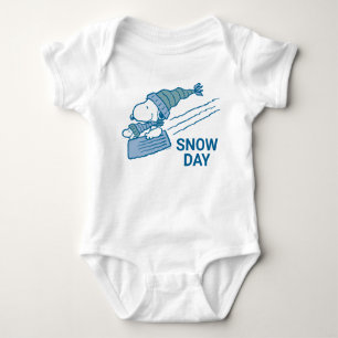 Body Para Bebé Cacahuetes Snoopy & Woodstock Sledding