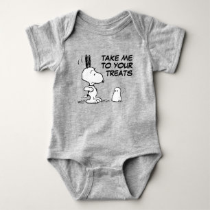 Body Para Bebé Cacahuetes   Woodstock Scares Snoopy