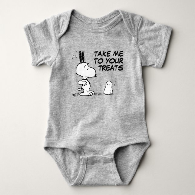 Body Para Bebé Cacahuetes | Woodstock Scares Snoopy (Anverso)
