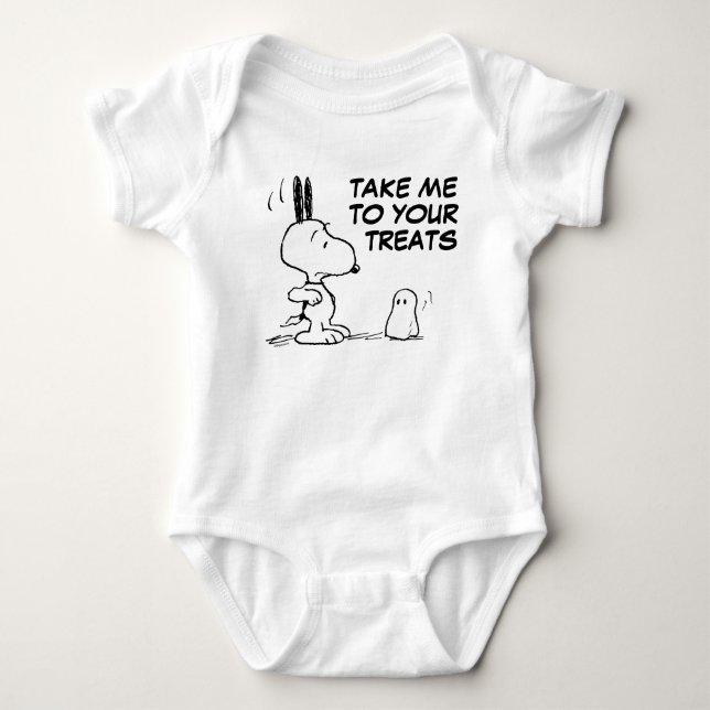 Body Para Bebé Cacahuetes | Woodstock Scares Snoopy (Anverso)