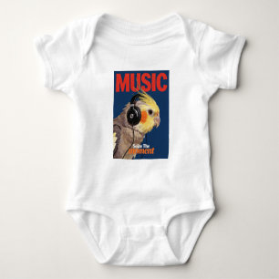 Body Para Bebé Cacatúa amante de la música