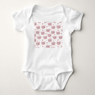 Body Para Bebé Cachorritos Rosados Adorables y Patrón de Corazone