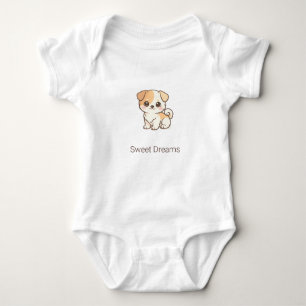 Body Para Bebé Cachorro Chibi Lindo Sueños Dulces Nombre Personal