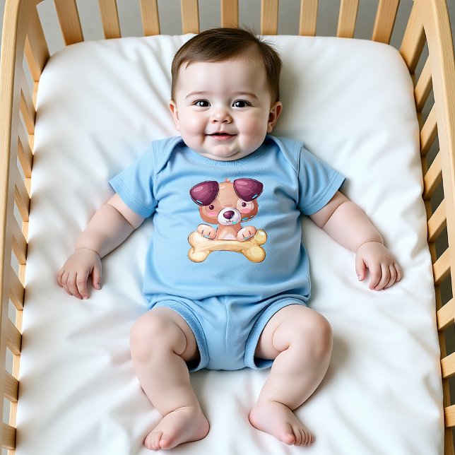 Body Para Bebé Cachorro con hueso (Subido por el creador)