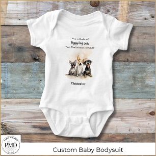 Body Para Bebé Cachorro de cachorro rima niño bebé personalizado